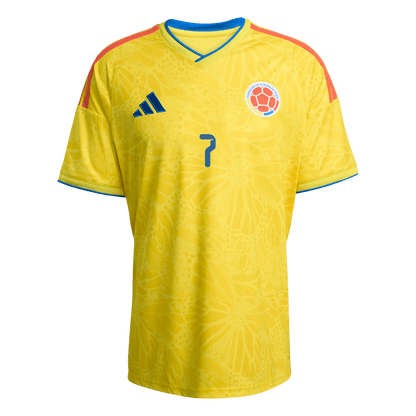 LUIS DíAZ #7 Colombia Casa Camisa 2026 Amarelo