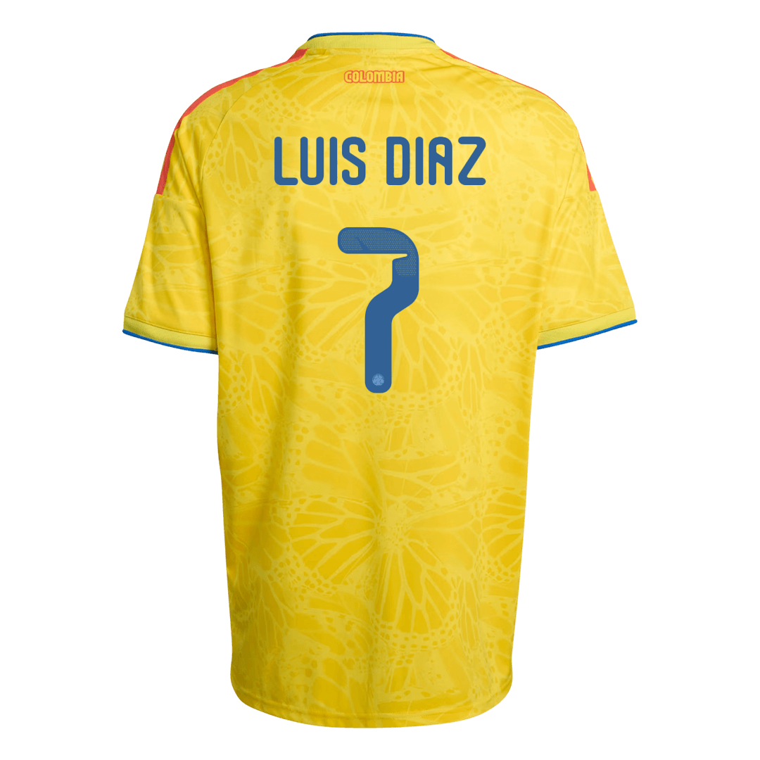 LUIS DíAZ #7 Colombia Casa Camisa 2026 Amarelo