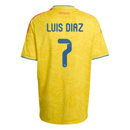 LUIS DíAZ #7 Colombia Casa Camisa 2026 Amarelo