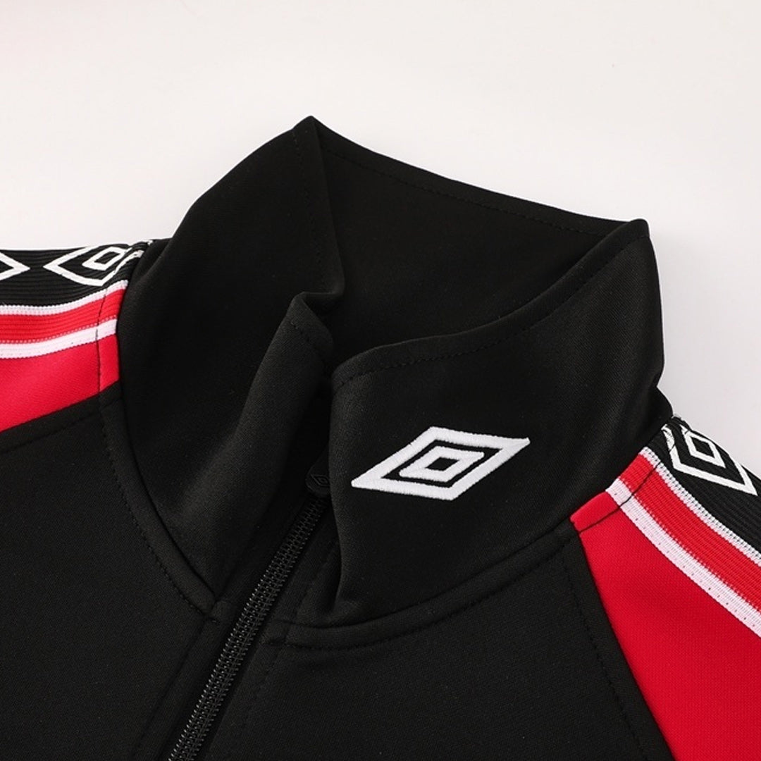 Manchester United Treino Jaqueta Conjunto (Jaqueta + Calças) 2025/26 Vermelho&Preto