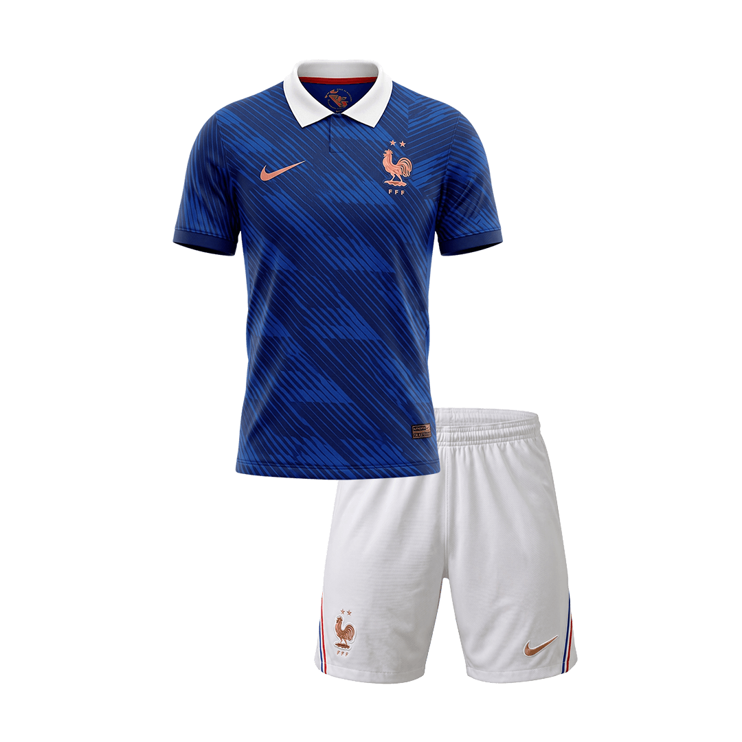 France Infantil Casa Copa do Mundo Futebol Camisa Conjunto (Camisa+Shorts) 2026 - camisola de futebol para adeptos