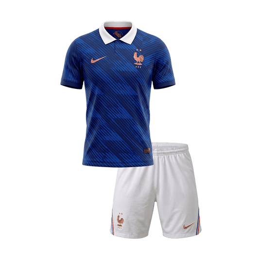 France Infantil Casa Copa do Mundo Futebol Camisa Conjunto (Camisa+Shorts) 2026 - camisola de futebol para adeptos