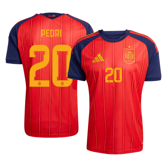 【Super Qualidade】PEDRI #20 Spain
 Casa Futebol Camisa 2026 Vermelho