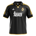 Retrô Real Madrid Fora Camisa 1999/01 Preto