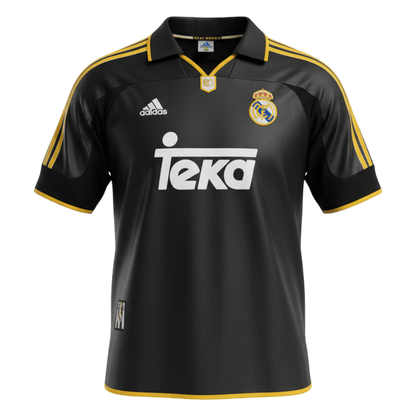 Retrô Real Madrid Fora Camisa 1999/01 Preto
