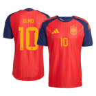 Versão do Jogador OLMO #10 Spain Casa Copa do Mundo Futebol Camisas 2026 Vermelho
