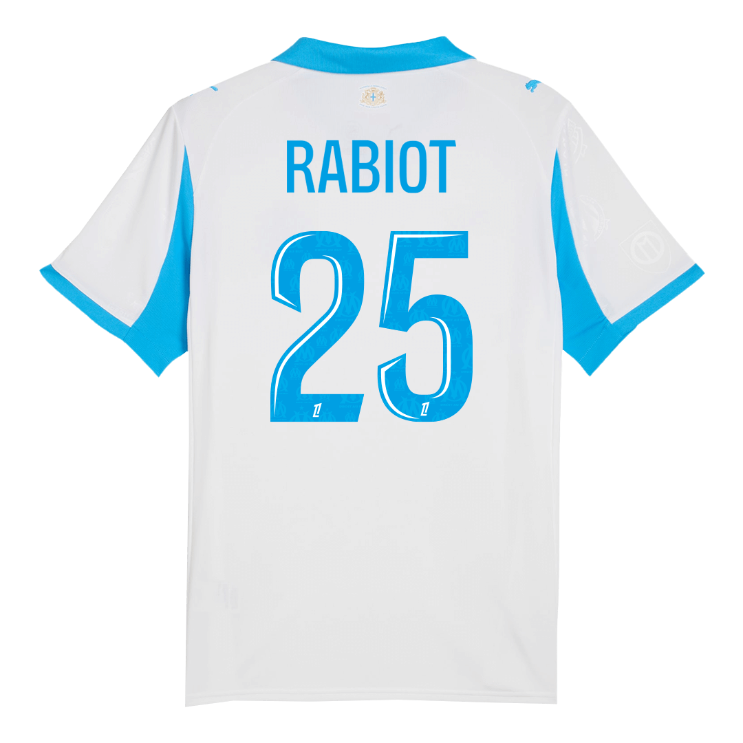 RABIOT #25 Marseille Casa Camisa 2025/26 Branco