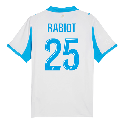 RABIOT #25 Marseille Casa Camisa 2025/26 Branco