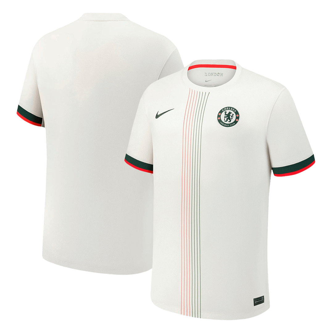 Chelsea 
 Fora 
 Camisa 
Conjunto (Camisa + Calções + Meias) 
2025/26 
 Branco