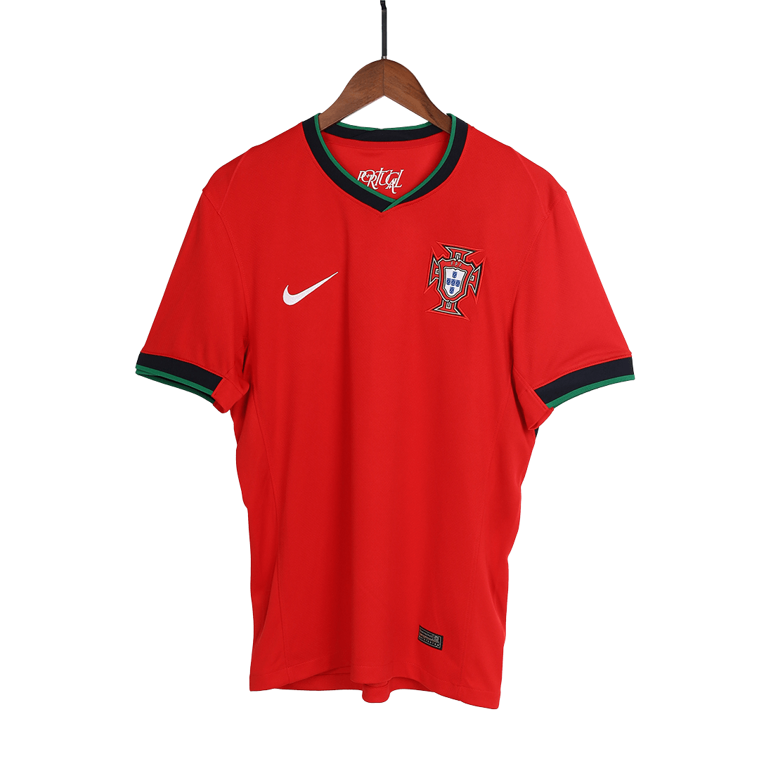 Portugal Custom Jersey B.FERNANDES #8 Home Football Shirt 2024