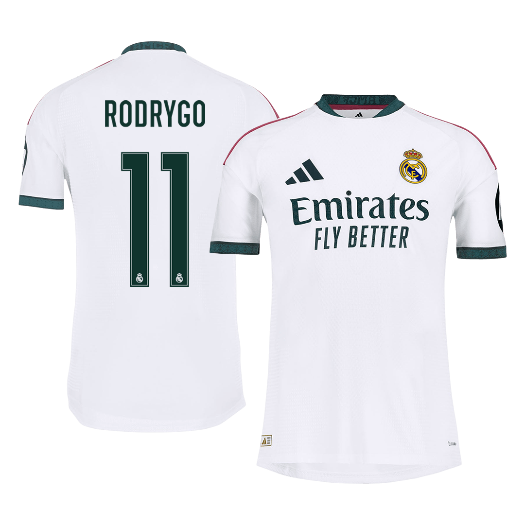 Versão do Jogador RODRYGO #11 Real Madrid Casa Futebol Camisas 2026/27 Branco