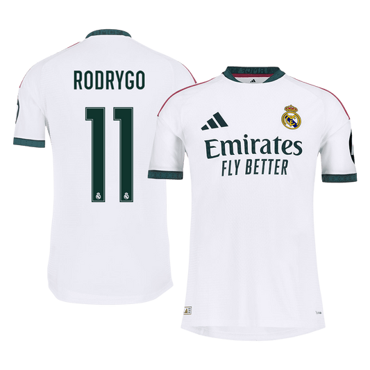 Versão do Jogador RODRYGO #11 Real Madrid Casa Futebol Camisas 2026/27 Branco