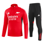 Arsenal Zíper Moletom Conjunto (Top+Calças) 2025/26 Vermelho