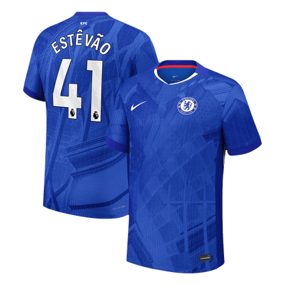 Autêntico ESTÊVÃO #41 Chelsea Casa Futebol Camisas 2025/26 Azul