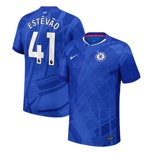 Autêntico ESTÊVÃO #41 Chelsea Casa Futebol Camisas 2025/26 Azul