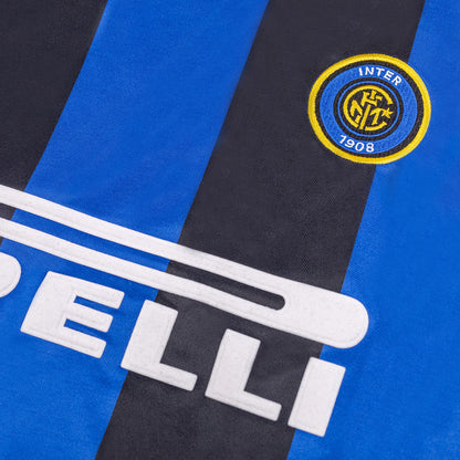 Camisola retro do Inter de Milan RONALDO #9 Camisola de futebol 1999/00
