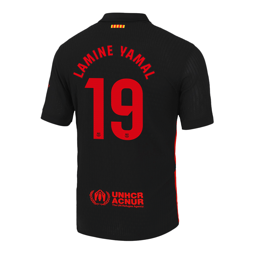 Camisola de futebol autêntica LAMINE YAMAL #19 do Barcelona, camisola alternativa 2024/25