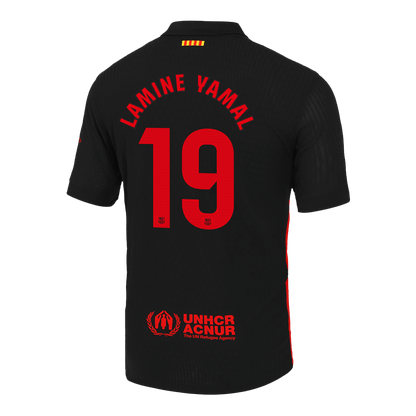 Camisola de futebol autêntica LAMINE YAMAL #19 do Barcelona, camisola alternativa 2024/25