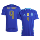 J.ALVAREZ #9 Argentina Camisola de Futebol Away Camisola Personalizada