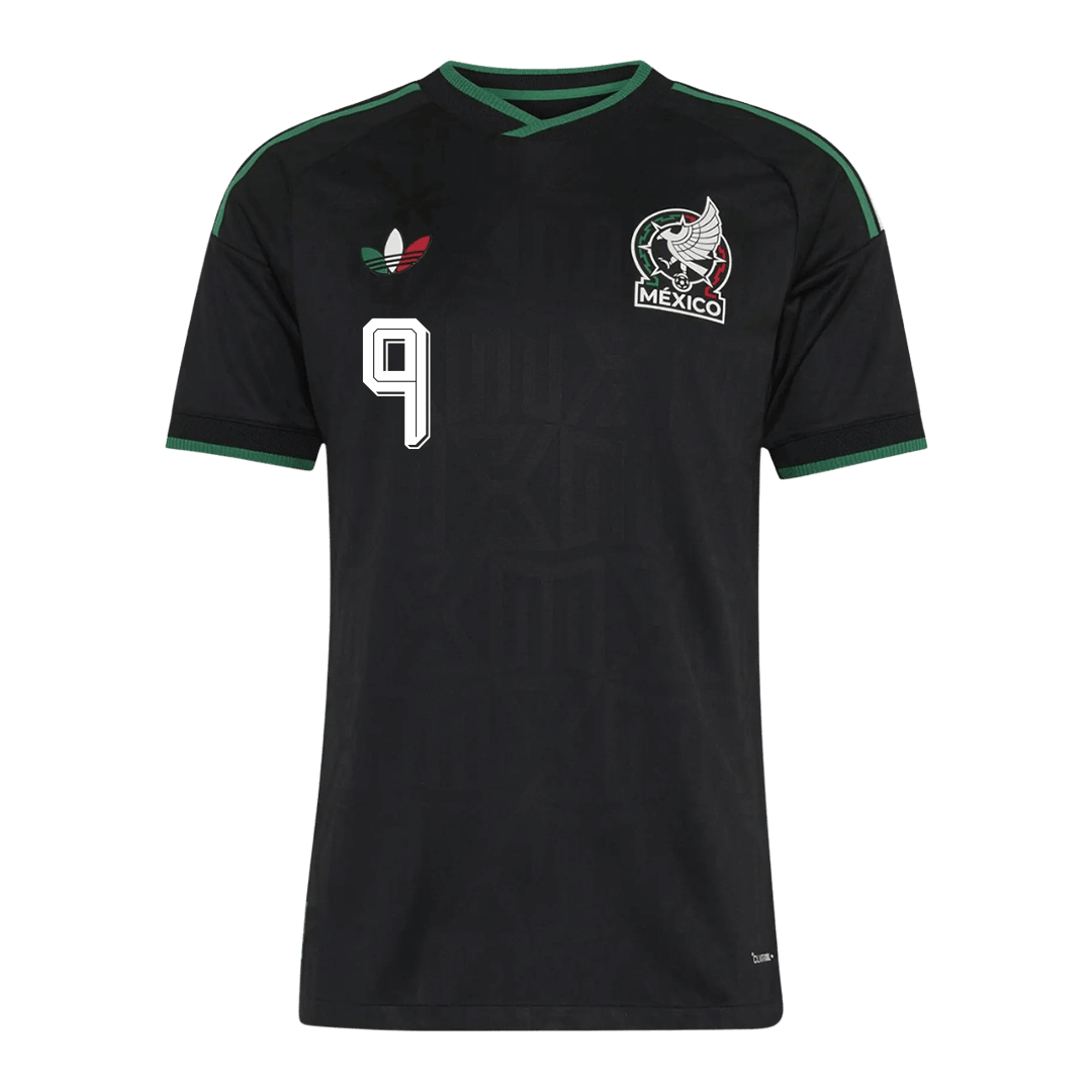 Versão do Jogador RAÚL #9 Mexico Terceira Copa do Mundo Futebol Camisas 2026 Preto