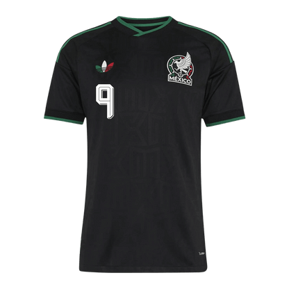 Versão do Jogador RAÚL #9 Mexico Terceira Copa do Mundo Futebol Camisas 2026 Preto