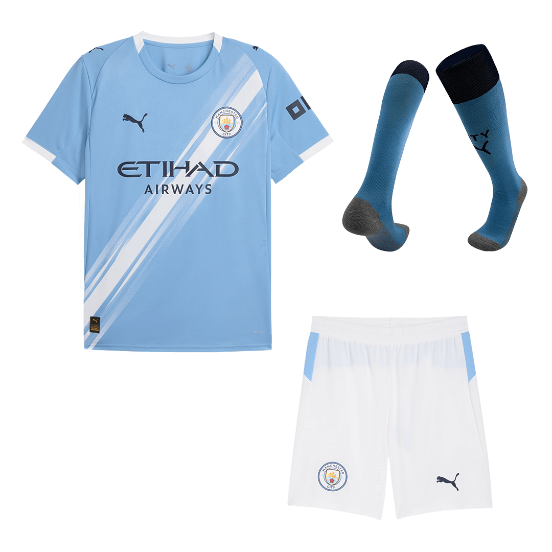 Manchester City 
Casa 
 Camisa 
Conjunto (Camisa + Calções + Meias) 
2025/26 
 Azul