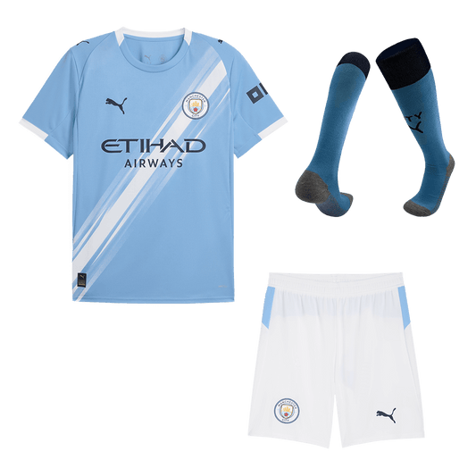 Manchester City 
Casa 
 Camisa 
Conjunto (Camisa + Calções + Meias) 
2025/26 
 Azul