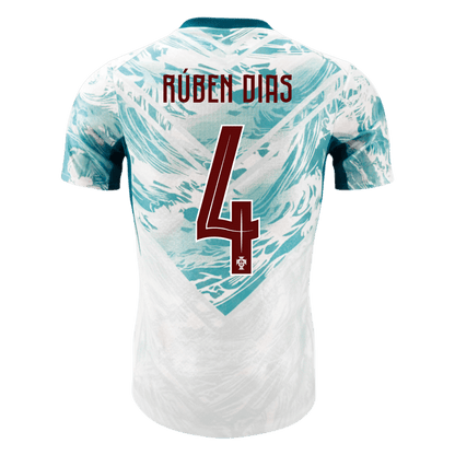 Versão do Jogador RÚBEN DIAS #4 Portugal Fora Copa do Mundo Futebol Camisas 2026