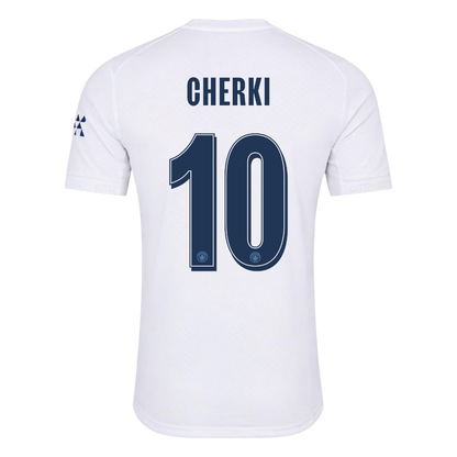 Versão do Jogador CHERKI #10 Manchester City Terceira Futebol Camisas 2026/27 Branco - UCL