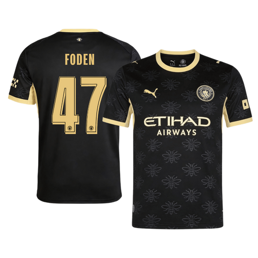 FODEN #47 Manchester City Fora Camisa 2026/27 Preto UCL