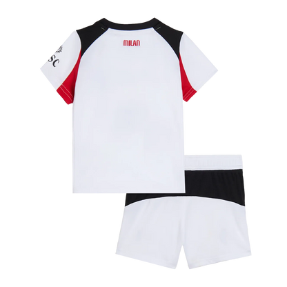 AC Milan Infantil Fora Conjunto (Camisa + Calção) 2025/26 Branco