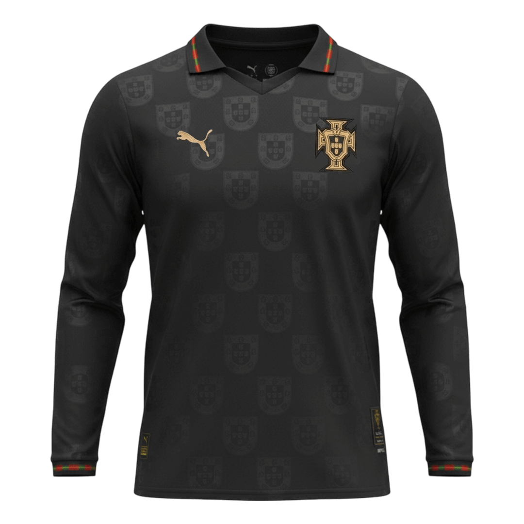 Portugal Manga comprida Camisa 2026 Preto
