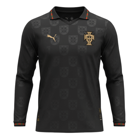 Portugal Manga comprida Camisa 2026 Preto