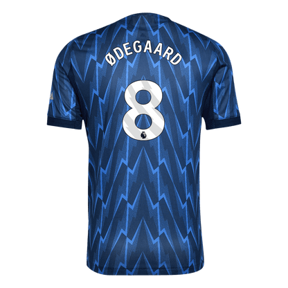 Autêntico ØDEGAARD #8 Arsenal Fora Futebol Camisas 2025/26 Azul