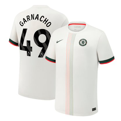 GARNACHO #49 Chelsea Fora Camisa 2025/26 Branco