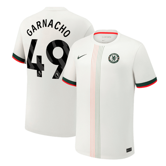 GARNACHO #49 Chelsea Fora Camisa 2025/26 Branco