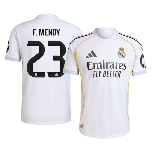 Autêntico F.MENDY #23 Real Madrid Casa Futebol Camisas 2025/26 Branco