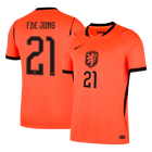 F.DE JONG #21 Netherlands Casa Copa do Mundo Camisa 2026 Laranja
