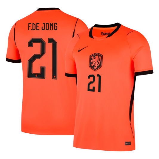 F.DE JONG #21 Netherlands Casa Copa do Mundo Camisa 2026 Laranja