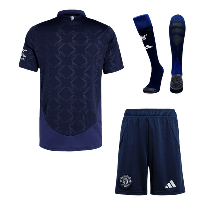 Men's Manchester United Away Football Shirt Kit (Shirt+Shorts+Socks) 2024/25 Football Kit UK