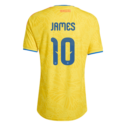 Jogador  JAMES #10 Colombia Casa World Cup Futebol Camisas 2026 Amarelo