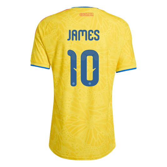 Jogador JAMES #10 Colombia Casa Copa do Mundo Futebol Camisas 2026 Amarelo - camisola de futebol para adeptos em