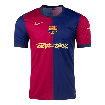 Camisola de futebol personalizada Barcelona vs Travis Scott, camisola principal, 2024/25
