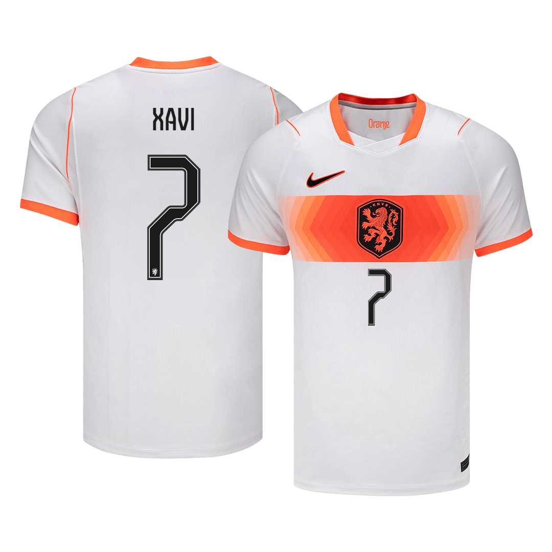 XAVI #7 Netherlands Fora Copa do Mundo Camisa 2026 Branco