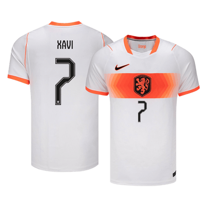 XAVI #7 Netherlands Fora Copa do Mundo Camisa 2026 Branco