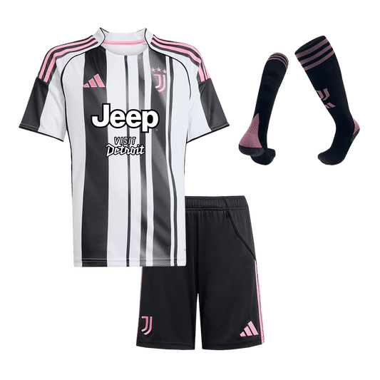 Juventus Infantil Casa Futebol Camisa Conjunto (Camisa + Calção + Meias) 2025/26