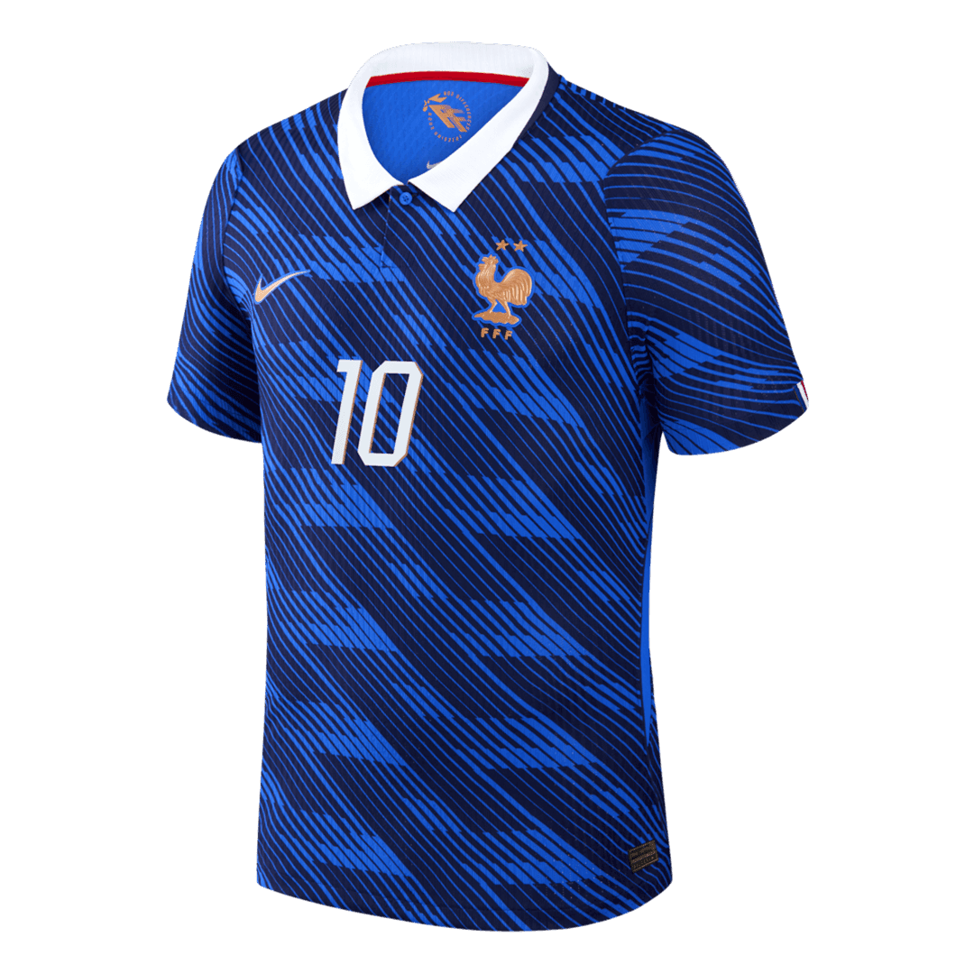 Versão do Jogador MBAPPE #10 France Casa Copa do Mundo Futebol Camisas 2026 Azul