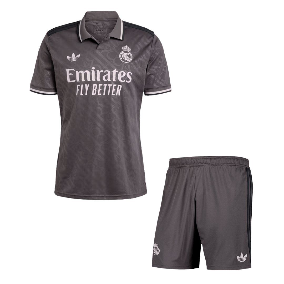 Men's Real Madrid Third Away Football Shirt Kit (Shirt+Shorts) 2024/25 Football Kit UK