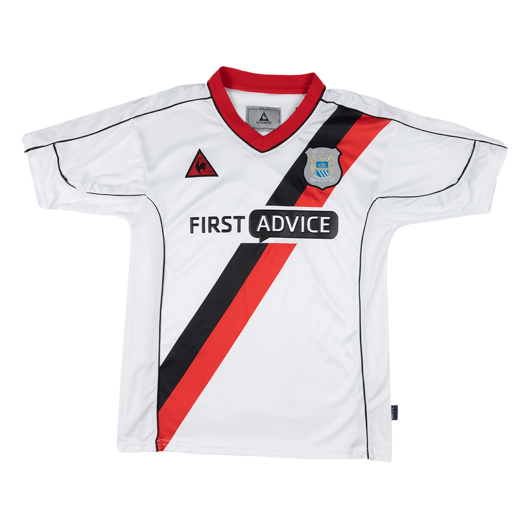 Retrô Manchester City Fora Camisa 2002/03 Branco