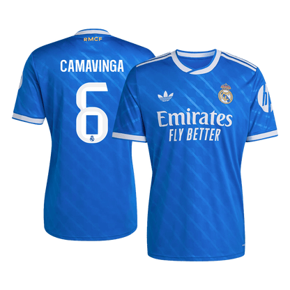 CAMAVINGA #6 Real Madrid Fora Terceira Camisa 2025/26 Azul